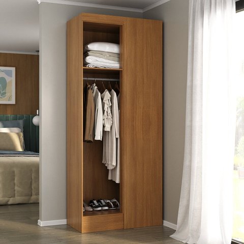 Módulo para Closet Canto 1 Porta Smart Espresso Móveis Marrom/Cinamomo