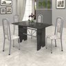 Conjunto de Mesa 120x75cm Tampo Ardósia com 4 Cadeiras Lavínea  - 1