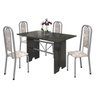 Conjunto de Mesa 120x75cm Tampo Ardósia com 4 Cadeiras Lavínea  - 2