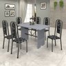 Conjunto de Mesa 140x75cm Tampo Granito com 6 Cadeiras Lavínea  - 1