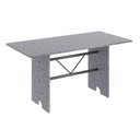 Ver imagem 4 de Conjunto de Mesa 140x75cm Tampo Granito com 6 Cadeiras Lavínea Cinza/Martelado Prata/Ocre/Preto Floral