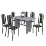 Conjunto de Mesa 140x75cm Tampo Granito com 6 Cadeiras Lavínea  - 2