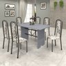 Conjunto de Mesa 140x75cm Tampo Granito com 6 Cadeiras Lavínea  - 1