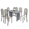 Conjunto de Mesa 140x75cm Tampo Granito com 6 Cadeiras Lavínea  - 2