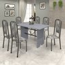 Conjunto de Mesa 140x75cm Tampo Granito com 6 Cadeiras Lavínea  - 1