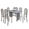 Conjunto de Mesa 140x75cm Tampo Granito com 6 Cadeiras Lavínea  - 2
