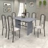 Conjunto de Mesa 140x75cm Tampo Granito com 6 Cadeiras Lavínea  - 1
