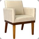Ver imagem 2 de Kit 2 Poltronas Decorativa para Sala Recepção Consultório Escritório Base em Madeira Divine