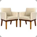 Ver imagem 1 de Kit 2 Poltronas Decorativa para Sala Recepção Consultório Escritório Base em Madeira Divine