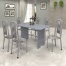 Conjunto de Mesa 140x75cm Tampo Granito com 6 Cadeiras Lavínea  - 1