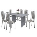 Ver imagem 2 de Conjunto de Mesa 140x75cm Tampo Granito com 6 Cadeiras Lavínea 
