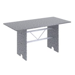Conjunto de Mesa 140x75cm Tampo Granito com 6 Cadeiras Lavínea  - 4