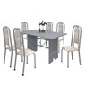 Conjunto de Mesa 140x75cm Tampo Granito com 6 Cadeiras Lavínea  - 2