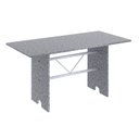 Ver imagem 4 de Conjunto de Mesa 140x75cm Tampo Granito com 6 Cadeiras Lavínea Cinza/Martelado Pérola/Ocre/Botanic Bege