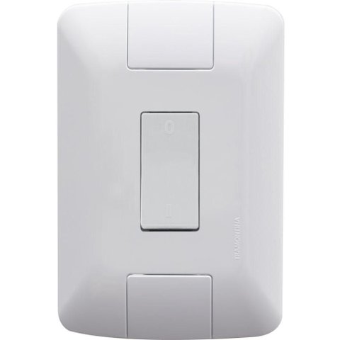 Conjunto 4x2 com 1 Interruptor Bipolar Simples Tramontina Aria 10 a 250 V Branco
