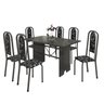 Conjunto de Mesa 140x75cm Tampo Ardósia com 6 Cadeiras Lavínea  - 2