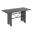 Ver imagem 4 de Conjunto Sala de Jantar 6 Lugares Tampo Ardósia Lavínea Preto/Martelado Prata/Floral