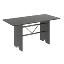 Ver imagem 4 de Conjunto de Mesa 140x75cm Tampo Ardósia com 6 Cadeiras Lavínea Preto/Martelado Prata/Botanic Bege