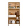 Armário Pequeno Cozinha 4 Portas 1 Gaveta 90 Cm Freijó Off White Cristal Cidreira Shop Jm - 3
