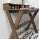 Ver imagem 6 de Mesa Escrivaninha Escritorio 3 Nichos 90 cm Nogal Artany