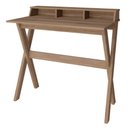 Ver imagem 1 de Mesa Escrivaninha Escritorio 3 Nichos 90 cm Nogal Artany