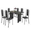 Ver imagem 2 de Conjunto de Mesa 140x75cm Tampo Ardósia com 6 Cadeiras Lavínea 