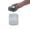 Ver imagem 2 de Pote bolhas 800ml de vidro com tampa inox redondo - Mozcada