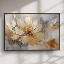 Ver imagem 2 de Quadro Decorativo Flor Dourada