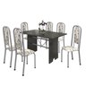 Conjunto de Mesa 140x75cm Tampo Ardósia com 6 Cadeiras Lavínea  - 2