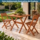 Ver imagem 4 de Mesa Dobrável Ipanema Mestra Móveis 70 cm (Largura) Madeira Maciça Polisten Jatobá 74 cm (Altura