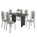 Ver imagem 2 de Conjunto de Mesa 140x75cm Tampo Ardósia com 6 Cadeiras Lavínea 