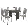 Conjunto de Mesa 140x75cm Tampo Ardósia com 6 Cadeiras Lavínea  - 2
