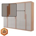 Ver imagem 6 de Guarda Roupa Casal Quioto Mdf com 6 Portas 2 Gavetas Moderna Mobília