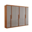 Ver imagem 2 de Guarda Roupa Casal Quioto Mdf com 6 Portas 2 Gavetas Moderna Mobília