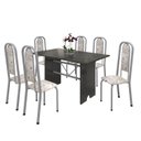 Ver imagem 2 de Conjunto de Mesa 140x75cm Tampo Ardósia com 6 Cadeiras Lavínea 