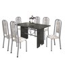 Conjunto de Mesa 140x75cm Tampo Ardósia com 6 Cadeiras Lavínea  - 2