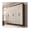 Ver imagem 1 de Guarda-roupa Casal 6 Portas 3 Gavetas Olimpo Tcil Móveis Cacau /off White