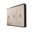 Ver imagem 3 de Guarda-roupa Casal 6 Portas 3 Gavetas Olimpo Tcil Móveis Cacau /off White