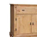 Ver imagem 3 de Balcão Buffet em Madeira Maciça Florença 80cm 2 Portas 1 Gaveta Pés Luiz Xv - Cera Clara