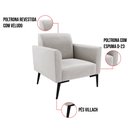 Ver imagem 5 de Kit 2 Poltronas Pés Villach Marisa Veludo D03 - D'Rossi Cinza