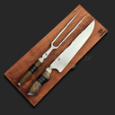 Ver imagem 2 de Conjunto Churrasco Sg Inox 5mm com Caixa de Madeira:10'' (25cm)