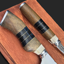 Ver imagem 1 de Conjunto Churrasco Sg Inox 5mm com Caixa de Madeira:10'' (25cm)