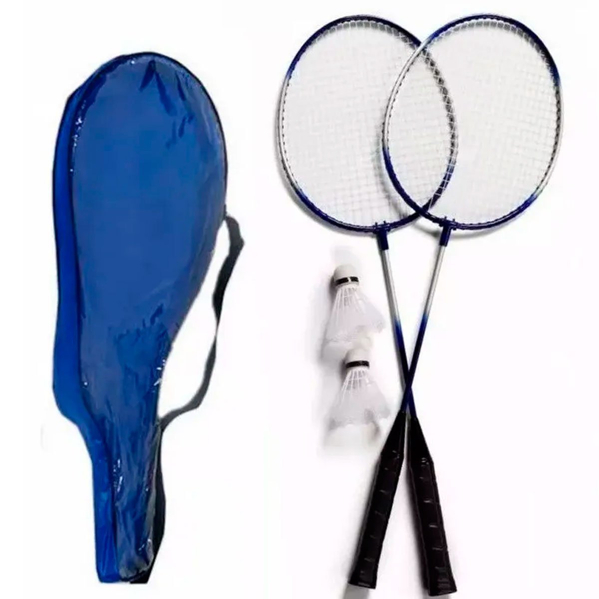 Kit 2 Raquetes Badminton Petecas e Bolsa - 2