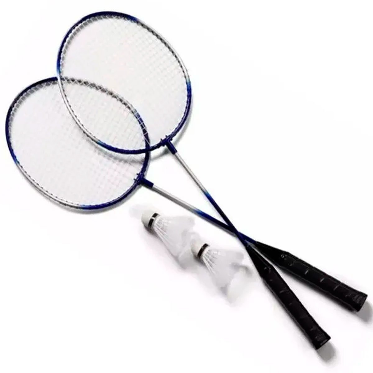 Kit 2 Raquetes Badminton Petecas e Bolsa - 1