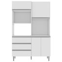 Ver imagem 5 de Armário de Cozinha Compacta 120cm 4 Portas Livia Branco - Ajl Móveis