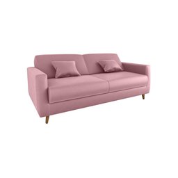 Sofá Cama Emília 2 Lugares 190cm Veludo Turkey Rosa Matrix - 3