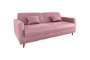 Ver imagem 3 de Sofá Cama Emília 2 Lugares 190cm Veludo Turkey Rosa Matrix