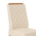 Ver imagem 3 de Kit 02 Cadeiras de Jantar Estofada Lidia Cedro Linho Neve- Mabe Magazine