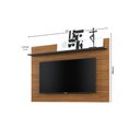 Ver imagem 4 de Painel para TV até 55 Polegadas com Prateleira Multimóveis Crcol-PTV027 Madeirado/Preto