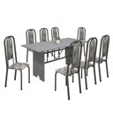 Ver imagem 2 de Conjunto de Mesa 180x75cm Tampo Granito com 8 Cadeiras Lavínea 